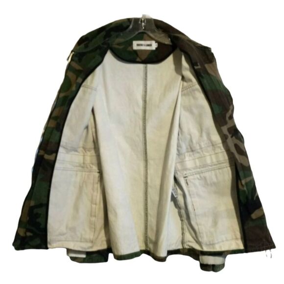 Rocket X Lunch Army Green Camouflage Zip Long Sleeve Camo Military Jacket S - Picture 3 of 10